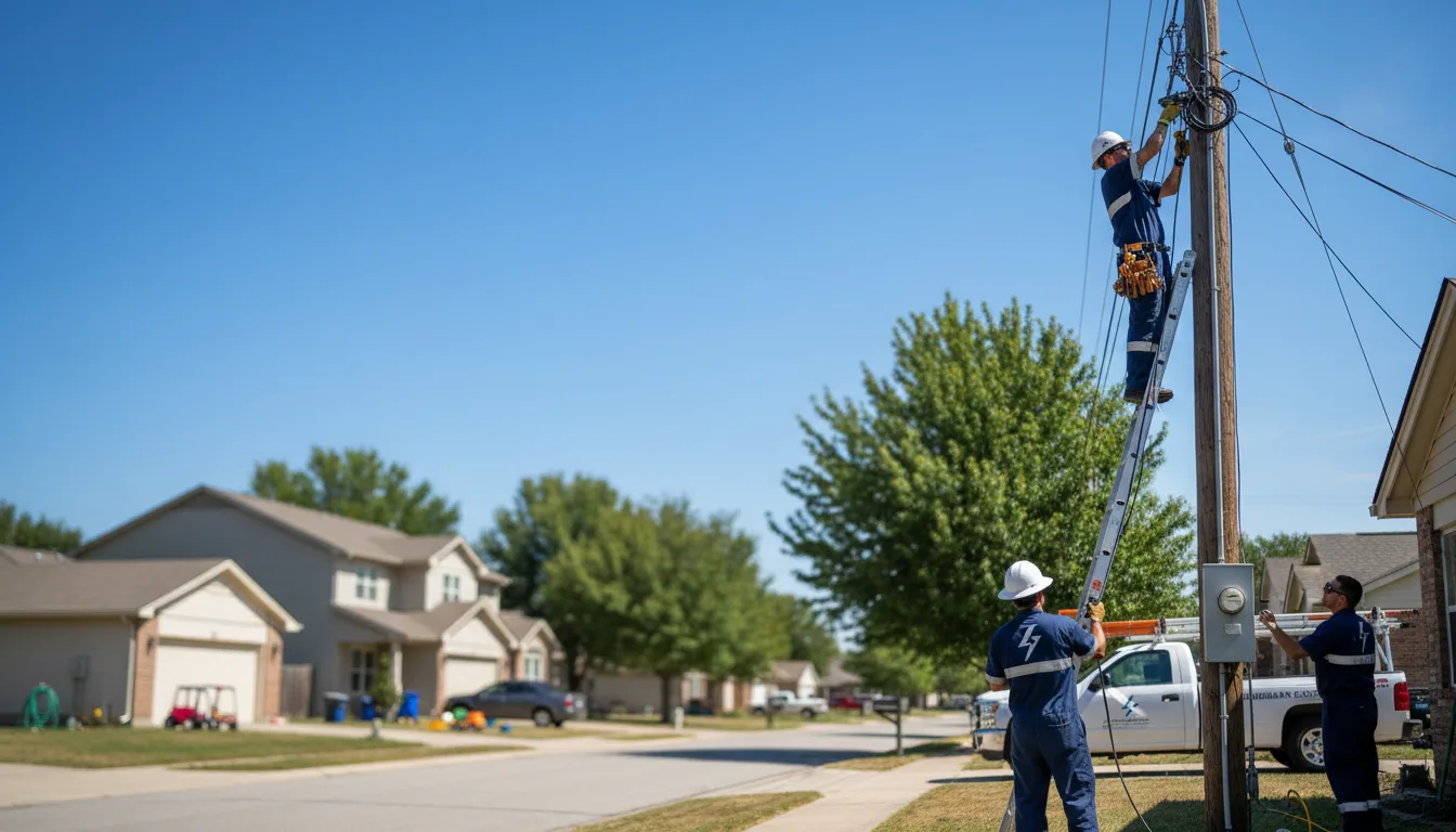 Residential electrician providing installation services in Centrahoma, OK